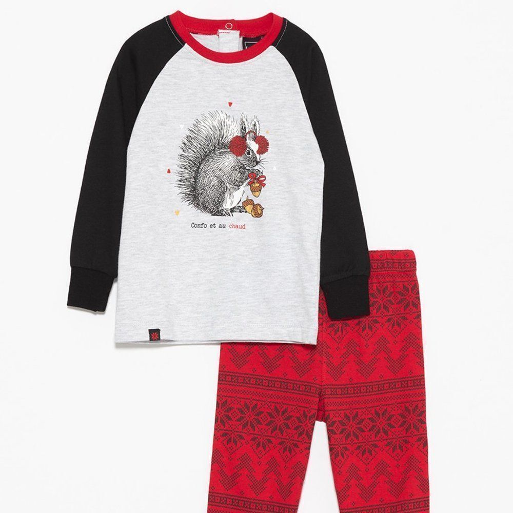 Mode Choc Infant PYJAMA MOTIF NOEL 2-Piece Set